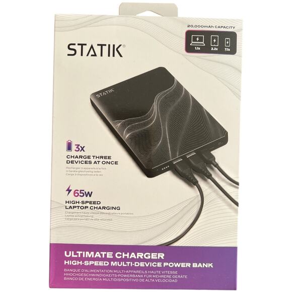 Statik 65W Laptop Multi-Device Power Bank 20000Mah - Picture 2 of 6